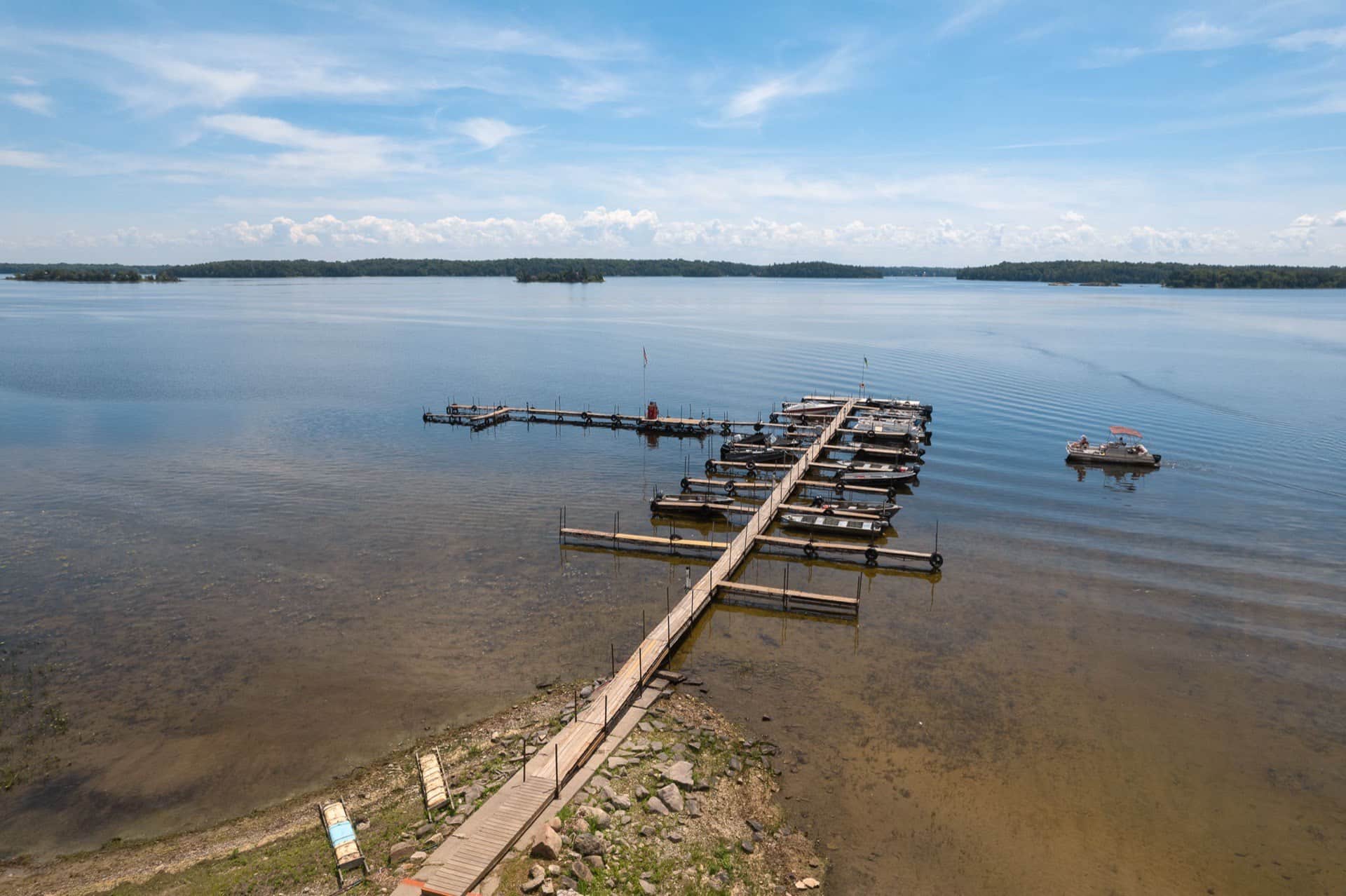 Boat docks on Black Lake at McLear's